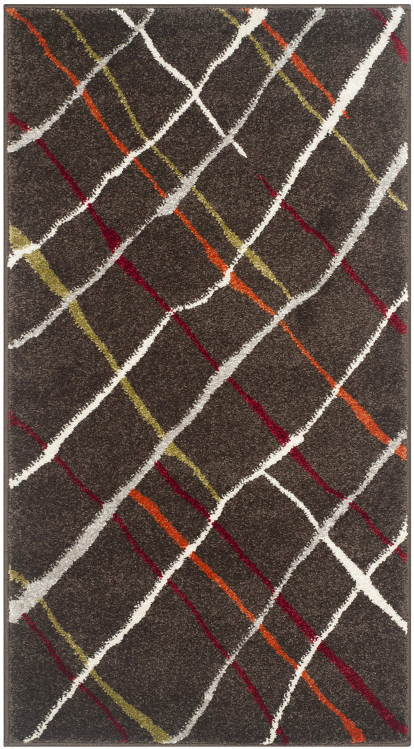 Safavieh Porcello 4816b Brown Multi Accent Area Rug - Contemporary Design, Durable, Easy To Clean, 2' X 3'7" Brown ,Multi Polypropelene Prl4816b-2