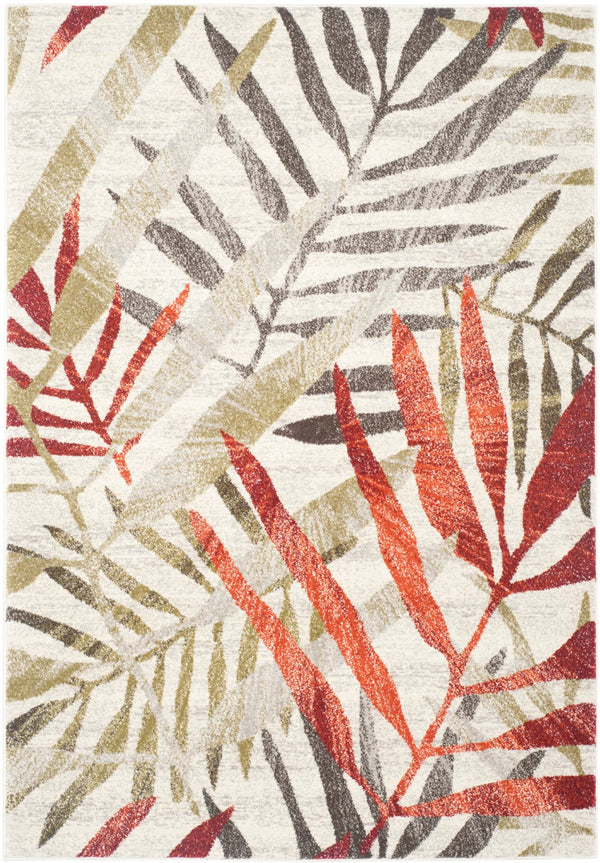 Safavieh Porcello Exquisite Botanical Area Rug - Durable Power-loomed Design For Stylish Home Decor Upgrade Ivory ,Green Polypropelene Prl4818c-2