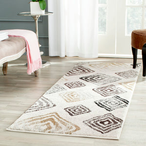 Safavieh Porcello Area Rug With Timeless Diamond Motif - Elegant, Durable, And Soft For Your Home Decor Ivory ,Brown Polypropelene Prl4820f-3