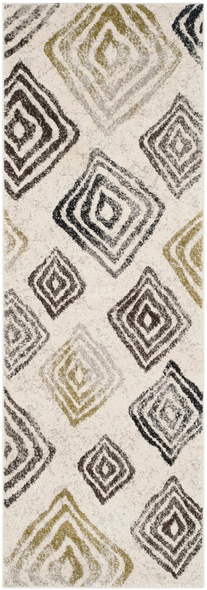 Safavieh Porcello Area Rug With Timeless Diamond Motif - Elegant, Durable, And Soft For Your Home Decor Ivory ,Brown Polypropelene Prl4820f-3