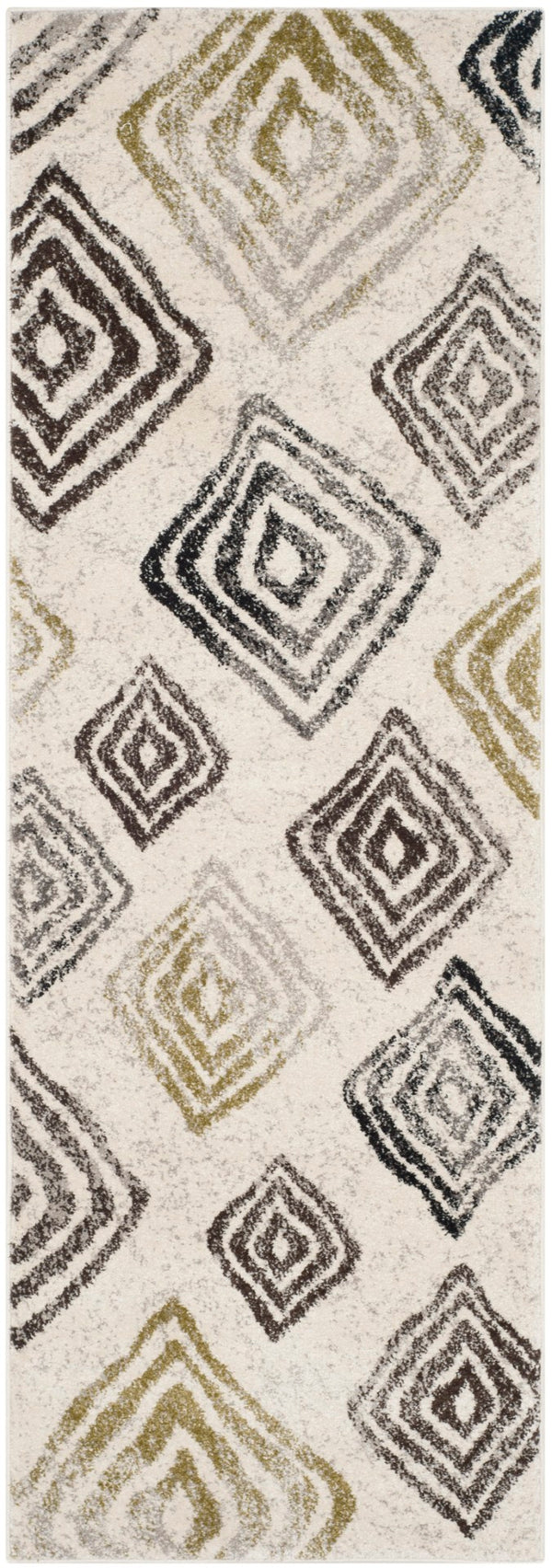 Safavieh Porcello Area Rug With Timeless Diamond Motif - Elegant, Durable, And Soft For Your Home Decor Ivory ,Brown Polypropelene Prl4820f-3
