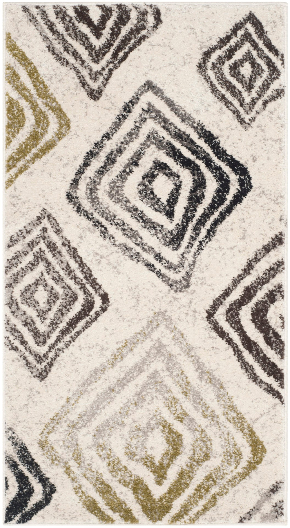 Safavieh Porcello Area Rug With Timeless Diamond Motif - Elegant, Durable, And Soft For Your Home Decor Ivory ,Brown Polypropelene Prl4820f-3