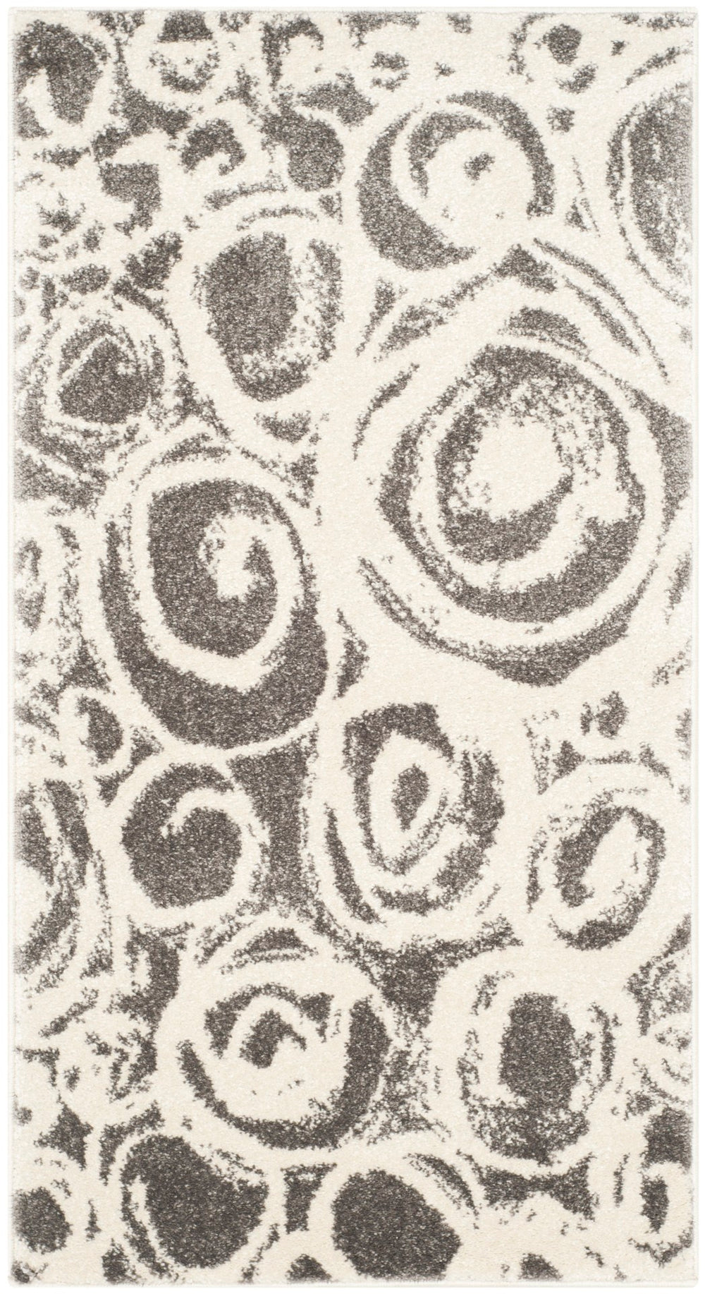 Safavieh Porcello Exquisite Area Rug - Contemporary Abstract Design For Modern Homes, Durable & Stylish Comfort Dark Grey ,Ivory Polypropelene Prl4822d-4