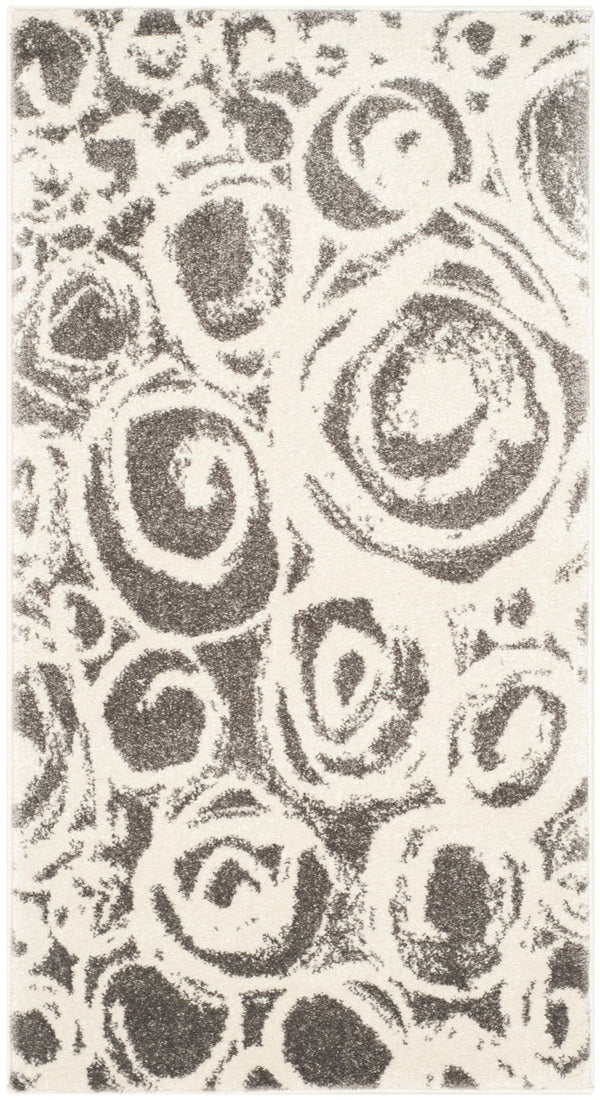 Safavieh Porcello Exquisite Area Rug - Contemporary Abstract Design For Modern Homes, Durable & Stylish Comfort Dark Grey ,Ivory Polypropelene Prl4822d-4
