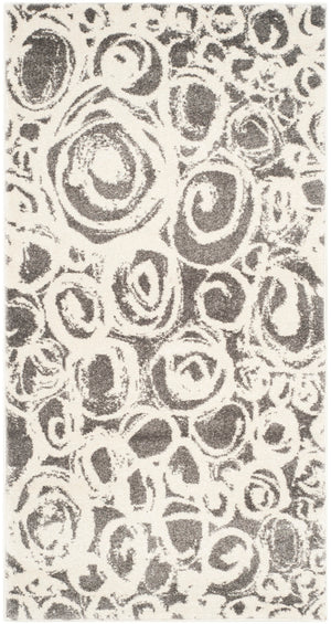 Safavieh Porcello Exquisite Area Rug - Contemporary Abstract Design For Modern Homes, Durable & Stylish Comfort Dark Grey ,Ivory Polypropelene Prl4822d-4