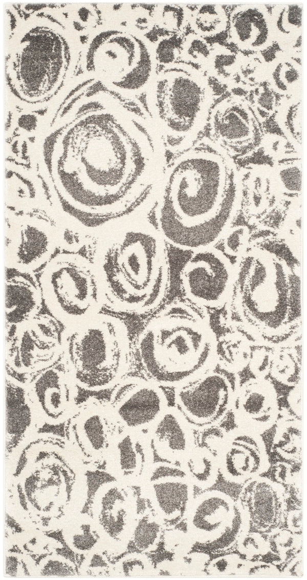 Safavieh Porcello Exquisite Area Rug - Contemporary Abstract Design For Modern Homes, Durable & Stylish Comfort Dark Grey ,Ivory Polypropelene Prl4822d-4