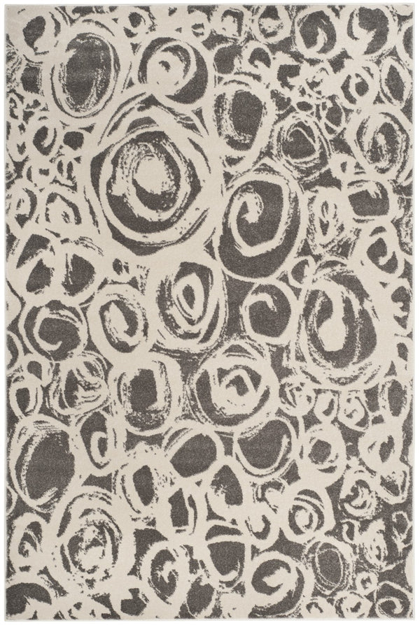 Safavieh Porcello Exquisite Area Rug - Contemporary Abstract Design For Modern Homes, Durable & Stylish Comfort Dark Grey ,Ivory Polypropelene Prl4822d-4