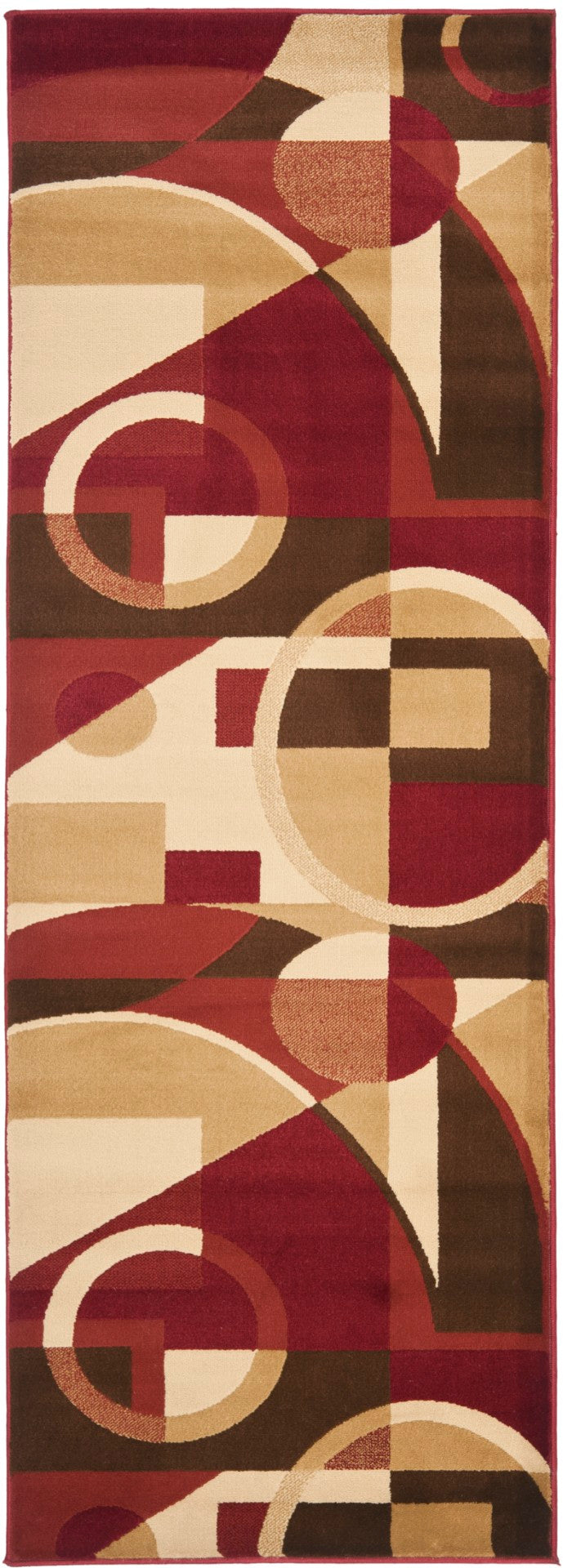 Safavieh Prl Luxurious Turkish Area Rug - Geometric Design With Bold Colors For Modern Home Décor Elegance Red ,Multi Polypropelene Pile Prl6845-4091-29