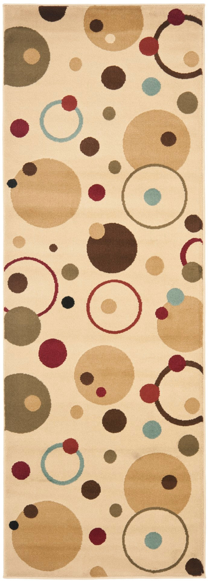 Safavieh Prl Elegant Ivory Area Rug With Playful Circles - Durable, Chic Design For Any Living Space Decor Green ,Multi Polypropylene Prl6851-5291-4