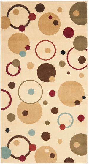 Safavieh Prl Elegant Ivory Area Rug With Playful Circles - Durable, Chic Design For Any Living Space Decor Green ,Multi Polypropylene Prl6851-5291-4