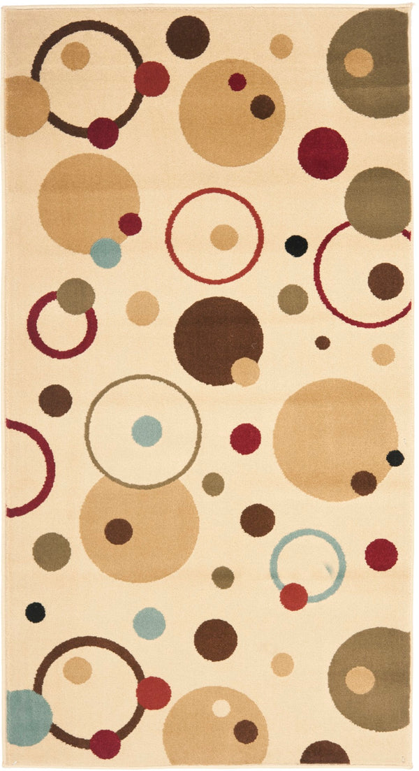 Safavieh Prl Elegant Ivory Area Rug With Playful Circles - Durable, Chic Design For Any Living Space Decor Green ,Multi Polypropylene Prl6851-5291-4