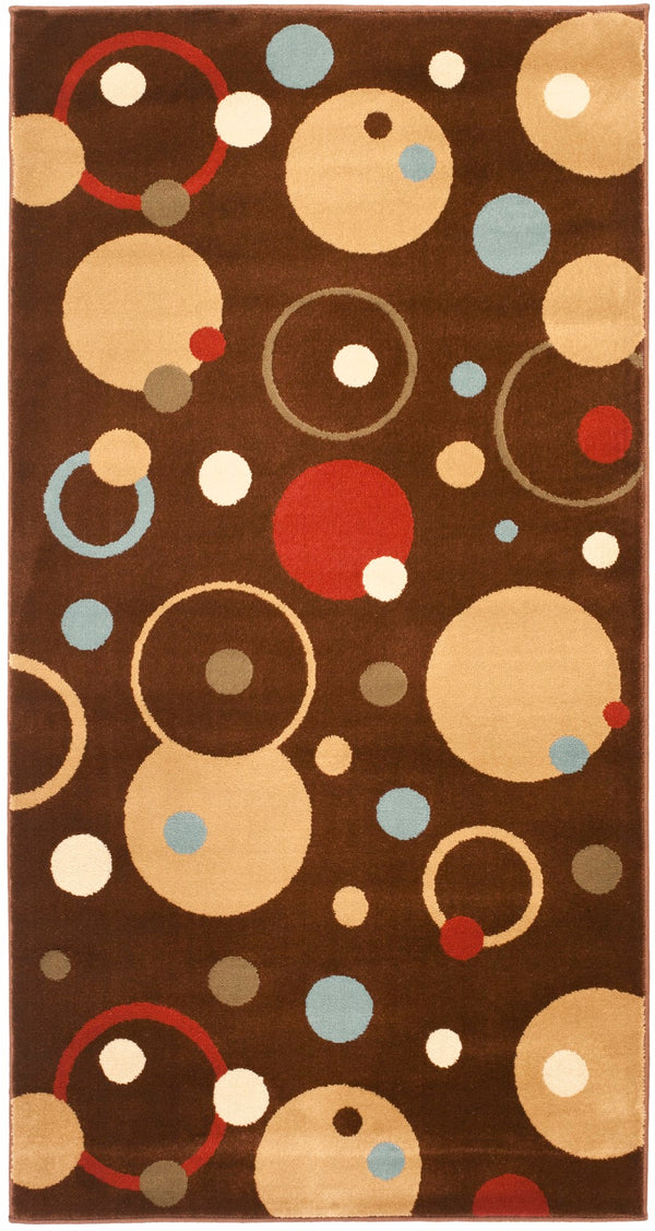 Safavieh Prl Elegant Ivory Area Rug With Playful Circles - Durable, Chic Design For Any Living Space Decor Green ,Multi Polypropylene Prl6851-5291-4