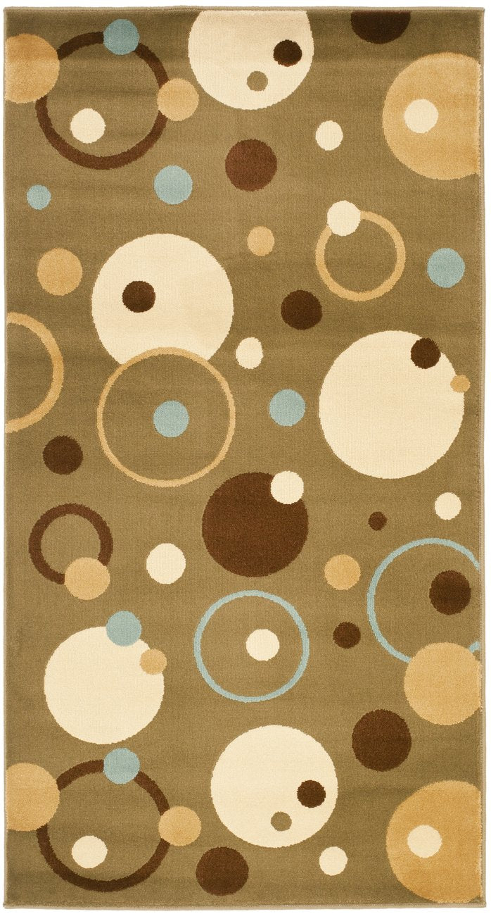 Safavieh Prl Contemporary Area Rug With Eye-catching Pattern For High-traffic Spaces, Easy Maintenance Green ,Multi Polypropylene Prl6851-5291-3