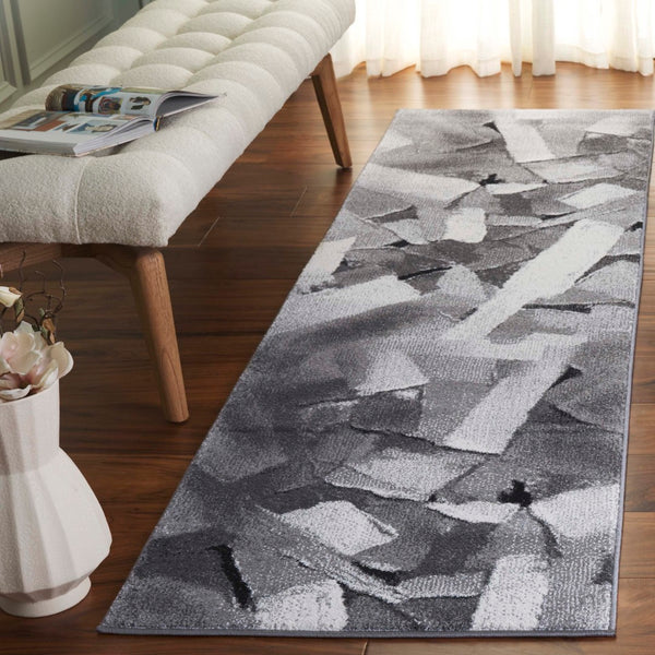 Safavieh Porcello Modern Abstract Area Rug - Luxurious Turkish Craftsmanship For Elegant Home Decor Ivory ,Grey Polypropylene Prl6937f-8