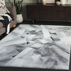Safavieh Porcello Modern Abstract Area Rug - Luxurious Turkish Craftsmanship For Elegant Home Decor Ivory ,Grey Polypropylene Prl6937f-8