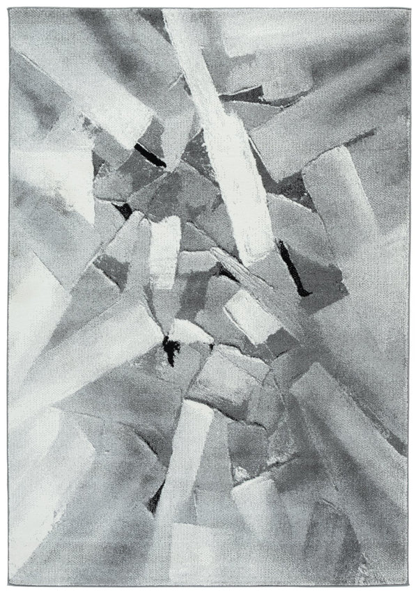 Safavieh Porcello Modern Elegance Area Rug - Abstract Design, Soft Durable Comfort For Living Spaces And More Ivory ,Grey Polypropylene Prl6937f-5