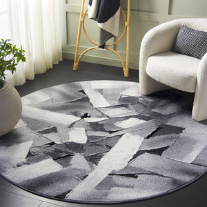 Safavieh Porcello Modern Abstract Area Rug - Luxurious Turkish Craftsmanship For Elegant Home Decor Ivory ,Grey Polypropylene Prl6937f-8
