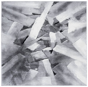 Safavieh Porcello Modern Elegance Area Rug - Abstract Design, Soft Durable Comfort For Living Spaces And More Ivory ,Grey Polypropylene Prl6937f-7sq