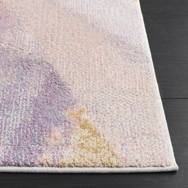 Safavieh Porcello Modern Elegance Area Rug - Abstract Design, Soft Durable Comfort For Living Spaces And More Blue ,Pink Polypropylene Prl6937j-5