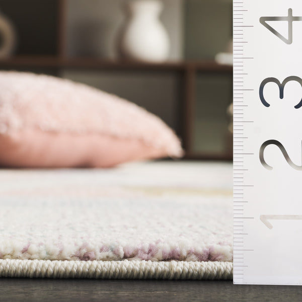 Safavieh Porcello Modern Elegance Area Rug - Abstract Design, Soft Durable Comfort For Living Spaces And More Blue ,Pink Polypropylene Prl6937j-5