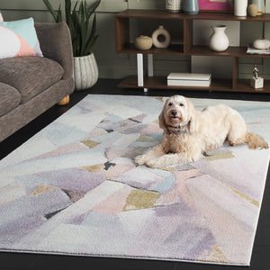 Safavieh Porcello Modern Abstract Area Rug - Luxurious Turkish Craftsmanship For Elegant Home Decor Blue ,Pink Polypropylene Prl6937j-9