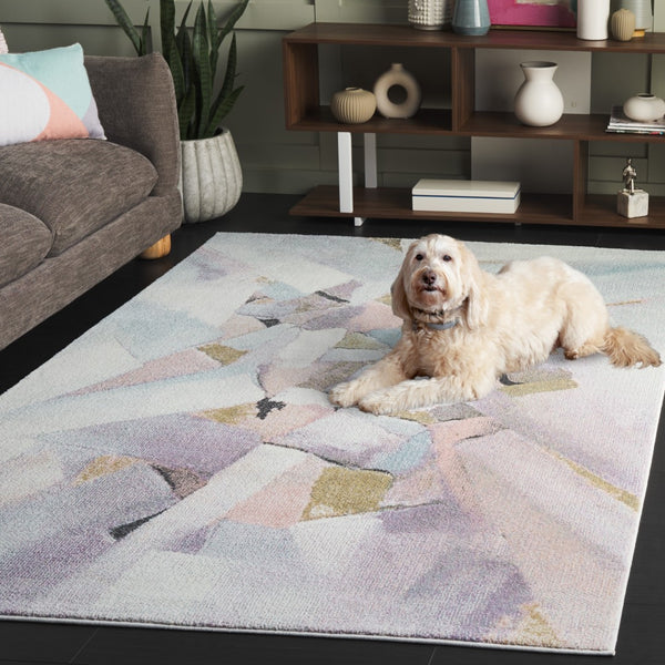 Safavieh Porcello Modern Abstract Area Rug - Luxurious Turkish Craftsmanship For Elegant Home Decor Blue ,Pink Polypropylene Prl6937j-9