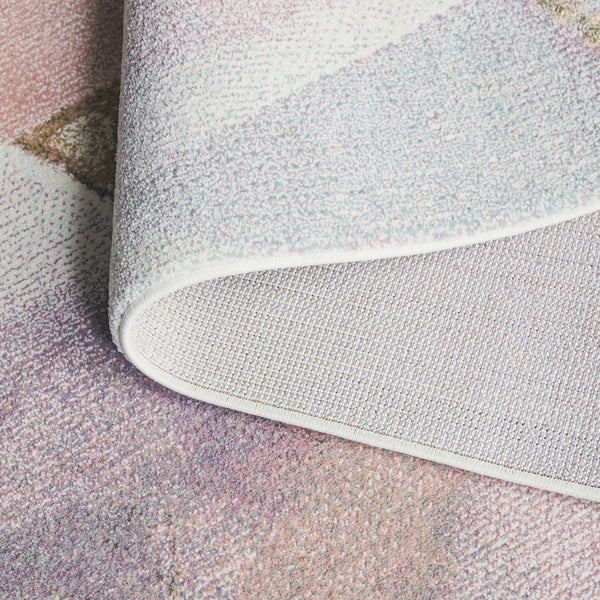 Safavieh Porcello Modern Elegance Area Rug - Abstract Design, Soft Durable Comfort For Living Spaces And More Blue ,Pink Polypropylene Prl6937j-5