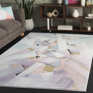 Safavieh Porcello Modern Abstract Area Rug - Luxurious Turkish Craftsmanship For Elegant Home Decor Blue ,Pink Polypropylene Prl6937j-9
