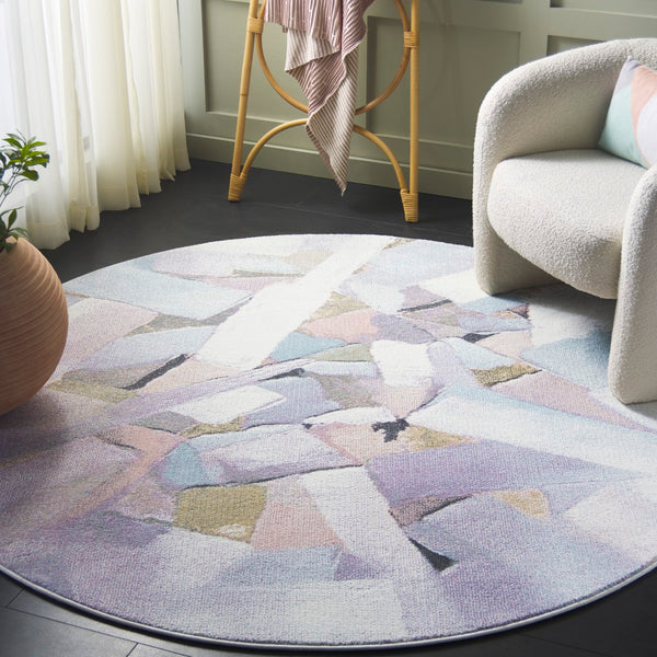 Safavieh Porcello Modern Abstract Area Rug - Luxurious Turkish Craftsmanship For Elegant Home Decor Blue ,Pink Polypropylene Prl6937j-9