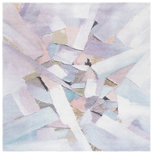 Safavieh Porcello Modern Abstract Area Rug - Luxurious Turkish Craftsmanship For Elegant Home Decor Blue ,Pink Polypropylene Prl6937j-9