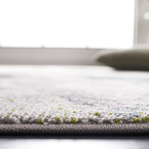 Safavieh Porcello Small Rectangle Area Rug - Contemporary Grey Blue Design, Durable & Easy To Clean Treasure Grey ,Blue Polypropylene Prl6938c-3