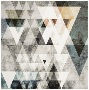 Safavieh Porcello Small Rectangle Area Rug - Contemporary Grey Blue Design, Durable & Easy To Clean Treasure Grey ,Blue Polypropylene Prl6938c-3