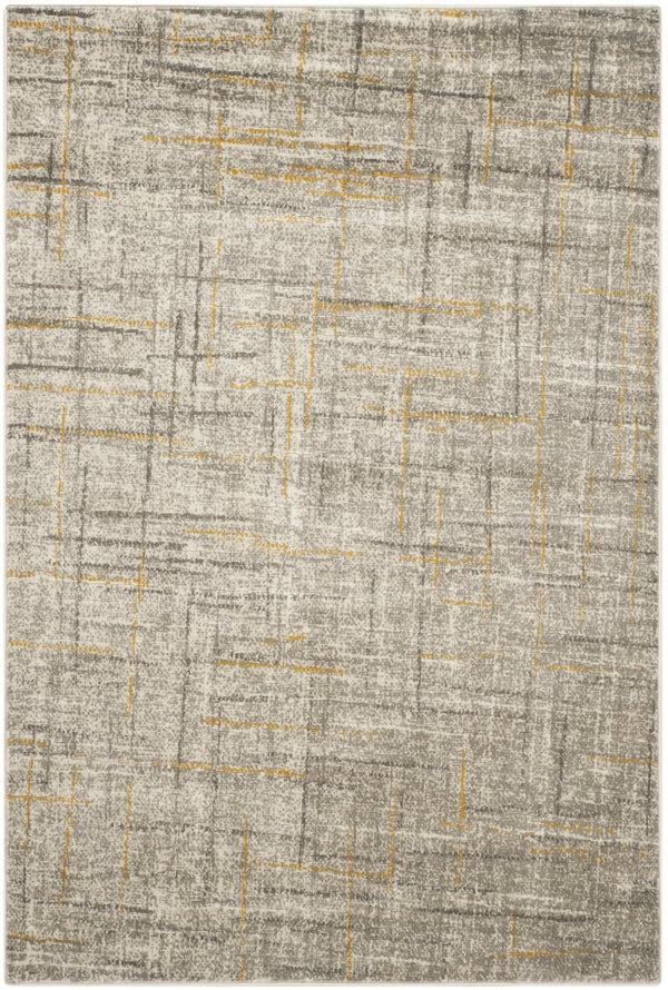 Safavieh Porcello Modern Grey Area Rug 4'1"X6' - Stylish Power-loomed Design With Abstract Pattern & Warmth Grey ,Dark Grey Polypropylene Pile Prl7680a-4