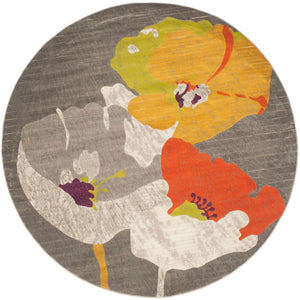 Safavieh Porcello Contemporary Turkish Area Rug With Abstract Botanic Motifs For Stylish Home Decor Update Dark Grey ,Ivory Polypropylene Pile Prl7731d-4