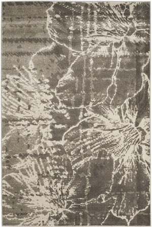 Safavieh Porcello Contemporary Runner Rug - Stylish Abstract Design For Hallways And Kitchens, Durable Elegance Grey ,Dark Grey Polypropylene Pile Prl7732a-4