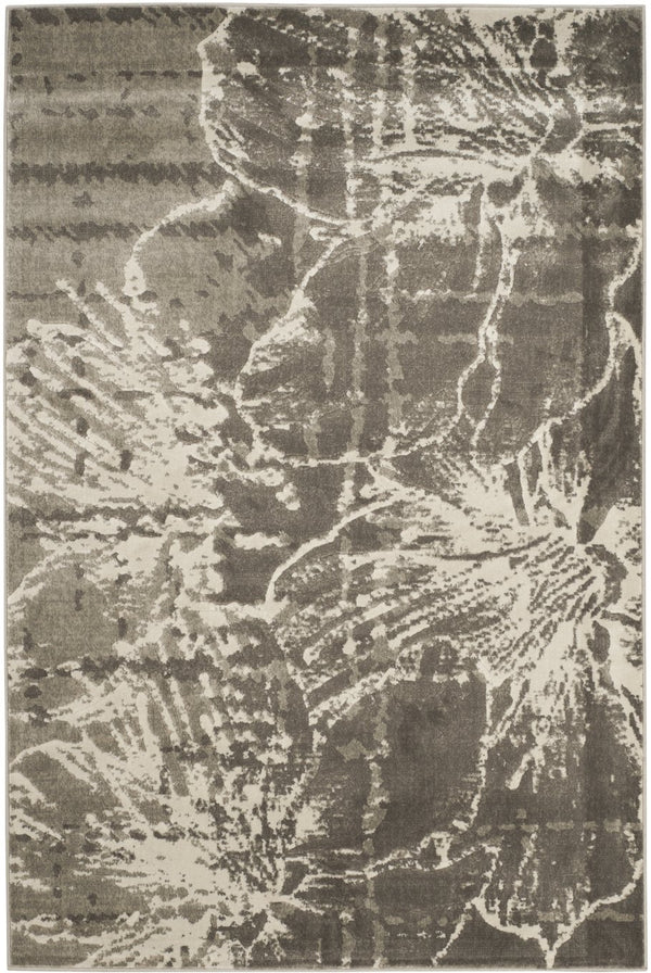 Safavieh Porcello Contemporary Runner Rug - Stylish Abstract Design For Hallways And Kitchens, Durable Elegance Grey ,Dark Grey Polypropylene Pile Prl7732a-4