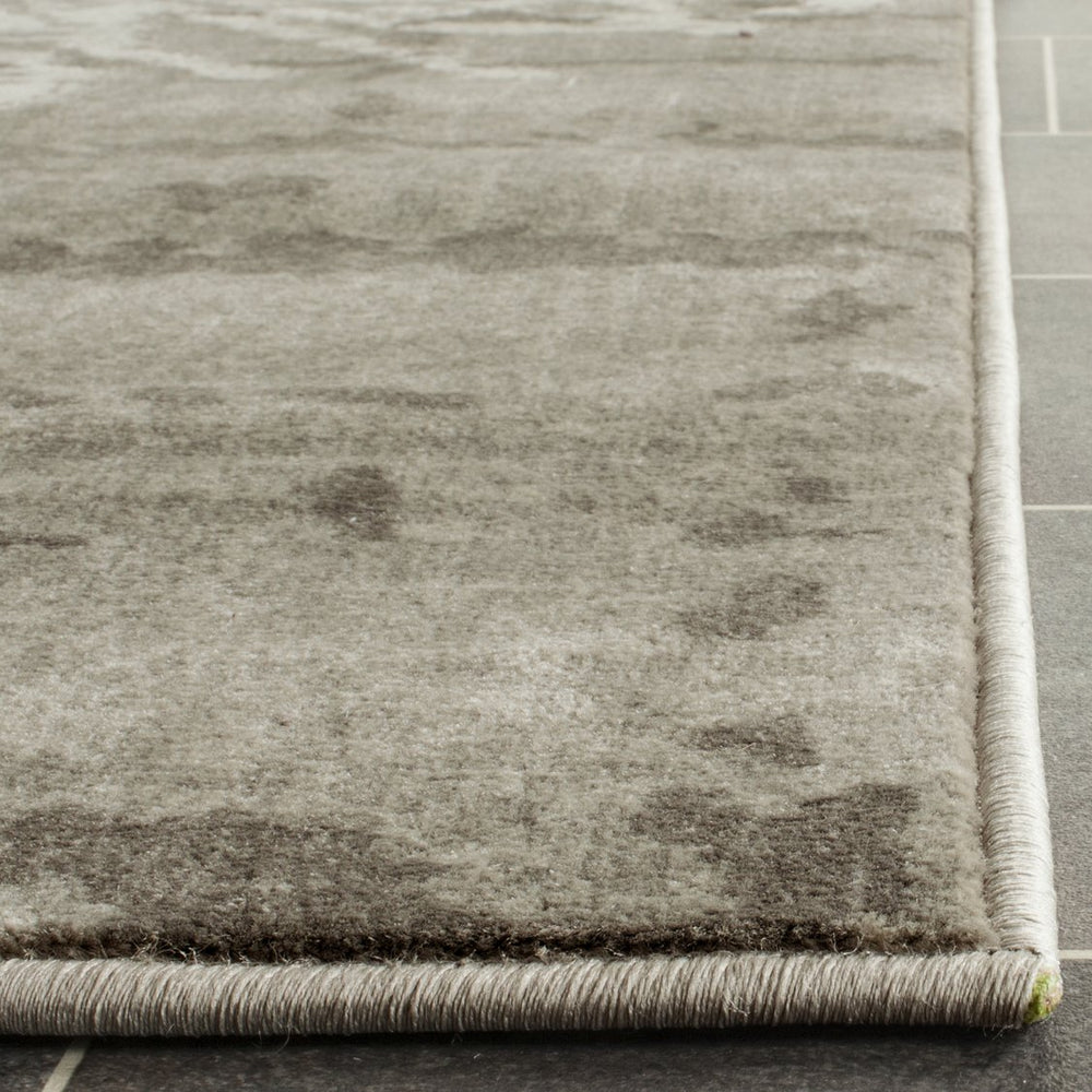 Safavieh Porcello Contemporary Runner Rug - Stylish Abstract Design For Hallways And Kitchens, Durable Elegance Grey ,Dark Grey Polypropylene Pile Prl7732a-5