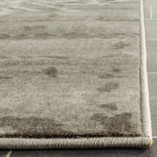 Safavieh Porcello Contemporary Runner Rug - Stylish Abstract Design For Hallways And Kitchens, Durable Elegance Grey ,Dark Grey Polypropylene Pile Prl7732a-5