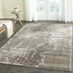 Safavieh Porcello Contemporary Runner Rug - Stylish Abstract Design For Hallways And Kitchens, Durable Elegance Grey ,Dark Grey Polypropylene Pile Prl7732a-5