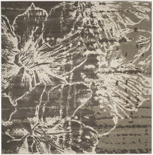 Safavieh Porcello Contemporary Runner Rug - Stylish Abstract Design For Hallways And Kitchens, Durable Elegance Grey ,Dark Grey Polypropylene Pile Prl7732a-7sq