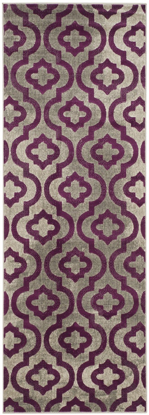Safavieh Porcello 7734 Power Loomed Contemporary Rug Light Grey / Purple PRL7734B-4