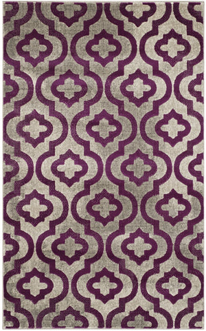 Safavieh Porcello 7734 Power Loomed Contemporary Rug Light Grey / Purple PRL7734B-4
