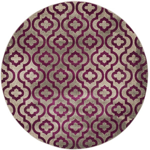 Safavieh Porcello Elegant Power-loomed Rug With Geometric Patterns For Modern Home Décor And Comfort Light Grey ,Purple Polypropylene Pile Prl7734b-29