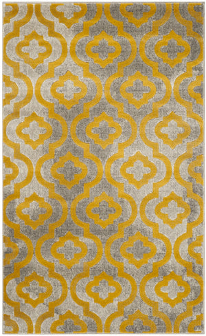Safavieh Porcello 7734 Power Loomed Contemporary Rug Light Grey / Yellow PRL7734C-4