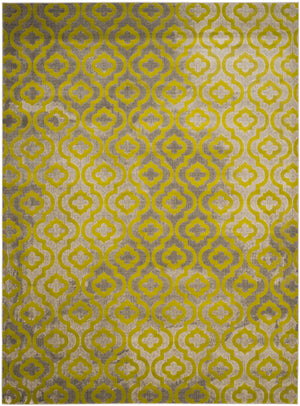 Safavieh Porcello Elegant Power-loomed Rug With Geometric Patterns For Modern Home Décor And Comfort Light Grey ,Green Polypropylene Pile Prl7734g-4