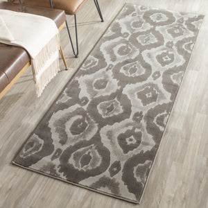 Safavieh Porcello Contemporary Area Rug Runner - Elegant Turkish Craftsmanship For Stylish Hallways & Corridors Ivory ,Dark Grey Polypropylene Pile Prl7736a-27