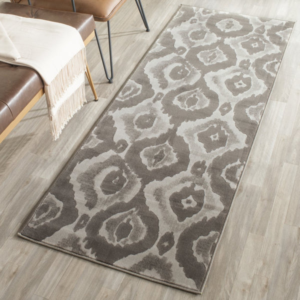 Safavieh Porcello Contemporary Area Rug Runner - Elegant Turkish Craftsmanship For Stylish Hallways & Corridors Ivory ,Dark Grey Polypropylene Pile Prl7736a-27