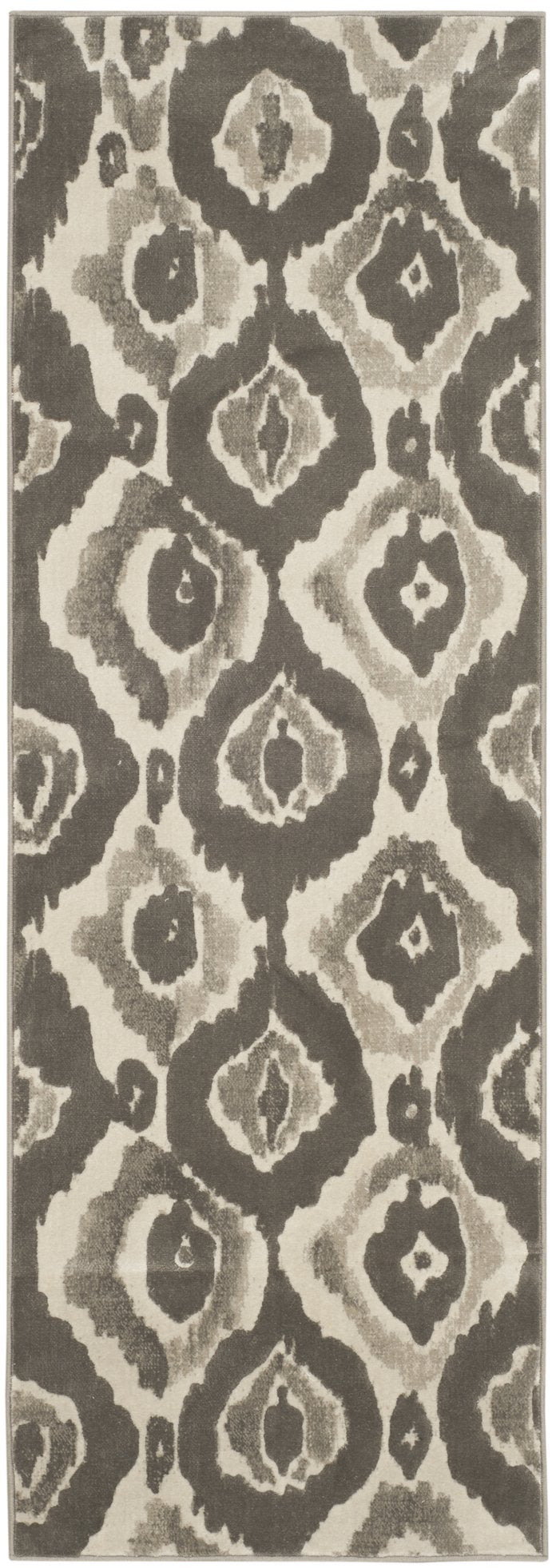 Safavieh Porcello Contemporary Area Rug Runner - Elegant Turkish Craftsmanship For Stylish Hallways & Corridors Ivory ,Purple Polypropylene Pile Prl7736b-3