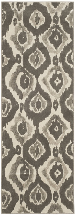 Safavieh Porcello Contemporary Area Rug Runner - Elegant Turkish Craftsmanship For Stylish Hallways & Corridors Ivory ,Dark Grey Polypropylene Pile Prl7736a-27
