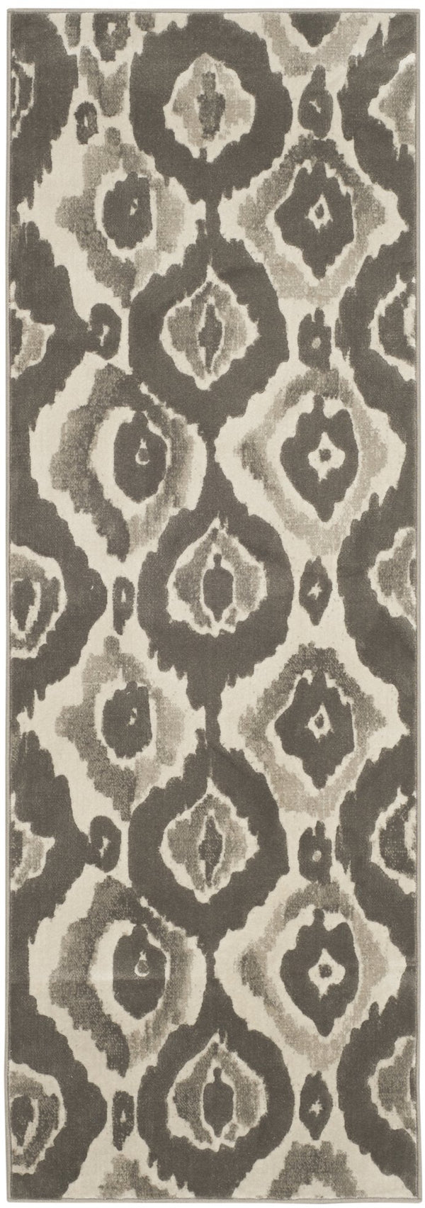 Safavieh Porcello Contemporary Area Rug Runner - Elegant Turkish Craftsmanship For Stylish Hallways & Corridors Ivory ,Dark Grey Polypropylene Pile Prl7736a-27